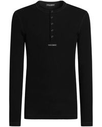 Dolce & Gabbana - Serafino Jersey T-Shirt With Logo - Lyst