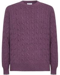 Brunello Cucinelli - Cable-Knit Cashmere Sweater - Lyst
