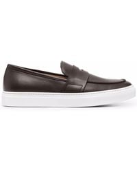 SCAROSSO - Alberto Leather Penny Loafers - Lyst