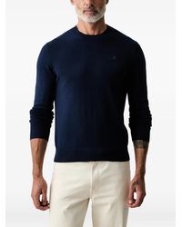 Hackett - Logo-Embroidered Crew Neck Sweater - Lyst