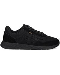 BOSS - Titanium Mesh-Panel Sneakers - Lyst