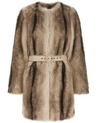 Twinset - Manteau Ceinturé À Effet Dégradé - Lyst