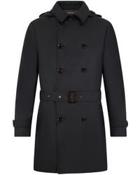 Moorer - Hooded Belted Trench Coat - Lyst