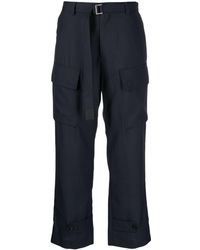 Sacai - Cargo-pocket Buckle-fastening Trousers - Lyst