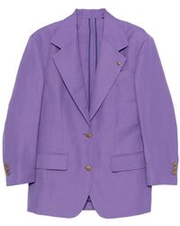 Versace - Peak-Lapel Single-Breasted Blazer - Lyst