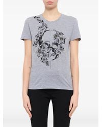 McQueen - Ivy Jet Short-Sleeve T-Shirt - Lyst