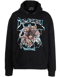 DOMREBEL - Canine Graphic-print Pullover Hoodie - Lyst