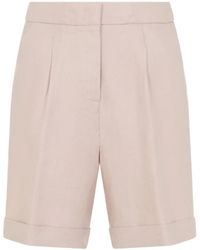 Peserico - Pleat-Detail Shorts - Lyst