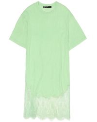 Bimba Y Lola - Lace-Trim Scalloped-Hem Mini T-Shirt Dress - Lyst