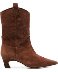 Ermanno Scervino - 50Mm Suede Cowboy Boots - Lyst