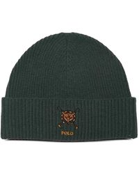Polo Ralph Lauren - Fox-Embroidered Beanie Hat - Lyst