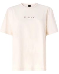 Pinko - Too Glam To Give A Damn T-Shirt With Rhinestones - Lyst