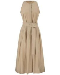 Antonelli - Geplooide Midi-Jurk - Lyst