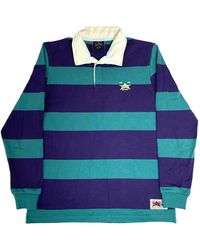 Barriers - Striped Long-Sleeve Polo Shirt - Lyst