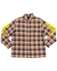 Chrome Hearts - Check Embroidered Flannel Jacket - Lyst
