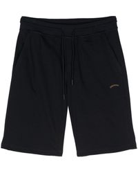 Paul & Shark - Logo-embroidered Cotton Shorts - Lyst
