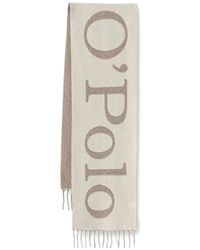 Marc O' Polo - Logo-Intarsia Fringed Scarf - Lyst