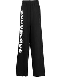 Vetements - Logo-Print Cotton Track Pants - Lyst