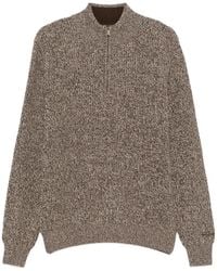 MC2 Saint Barth - Buck Half-Zip Marl-Knit Sweater - Lyst