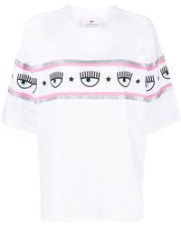 Chiara Ferragni - T-shirt Maxi Logomania en coton - Lyst