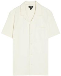 PAIGE - Oliver Short-Sleeved Ribbed-Knit Shirt - Lyst