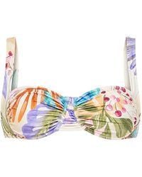 Gottex - Floral-Print Shirred Bikini Top - Lyst