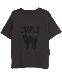 Juun.J - T-Shirt Met Kattenprint - Lyst
