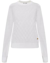 Balmain - Pull En Maille Pointelle À Boutons Logo - Lyst