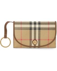 Burberry - Check Folding Card Case & Key Ring - Lyst