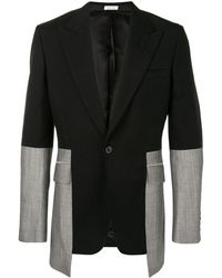 Alexander McQueen - Two-tone Single-breasted Suit Jacket - Lyst