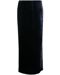 Fendi - Zip-Embellished Velvet Maxi Skirt - Lyst
