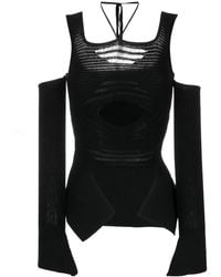 ANDREADAMO - Cut Out-Detail Knitted Top - Lyst