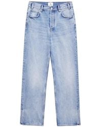 Anine Bing - Roy Side Slit Straight-Leg Jeans - Lyst