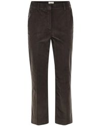 Weekend by Maxmara - Velvet Cropped Trousers - Lyst