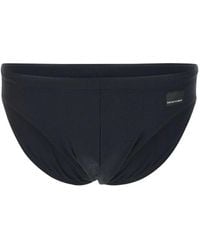 Emporio Armani - Fine-Ribbed Swim Briefs - Lyst