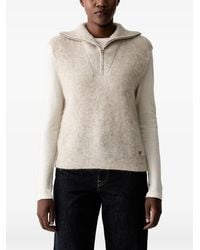 Mos Mosh - Mmthora Quarter-Zip Knitted Vest - Lyst