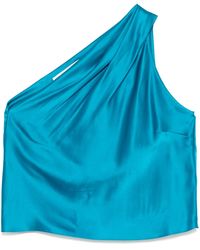 Michelle Mason - Top Asimmetrico Con Scollo All'Americana - Lyst