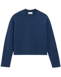 Ami Paris - Ami De Coeur Cropped Sweater - Lyst