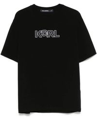 Karl Lagerfeld - T-Shirt mit Ikon-Print - Lyst
