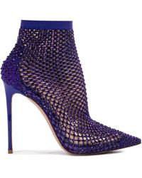 Le Silla - Gilda 115Mm Mesh Ankle Boots - Lyst