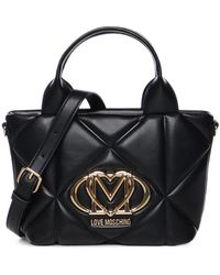 Love Moschino - Quilted Logo-Plaque Tote Bag - Lyst