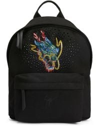 Giuseppe Zanotti - Dragon Crystal Rhinestone-Embellished Backpack - Lyst