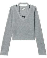 B+ AB - Bow-Detail Layered-Effect Sweater - Lyst