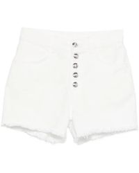 Dondup - Button-Fastening Frayed Shorts - Lyst