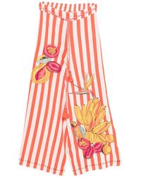 FARM Rio - Fruit Stripes Rope Ties Slits Trousers - Lyst