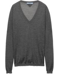 Prada - Long-Sleeve V-Neck Sweater - Lyst