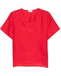 P.A.R.O.S.H. - Saxon Short-Sleeve Blouse - Lyst