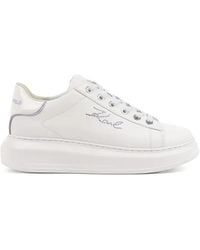 KARL LAGERFELD - Lace-Up Platform Sneakers - Lyst