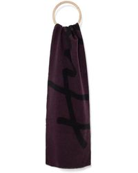 HUGO - Logo-Intarsia Scarf - Lyst