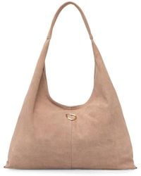 Blauer - Calf Suede Logo-Plaque Tote Bag - Lyst